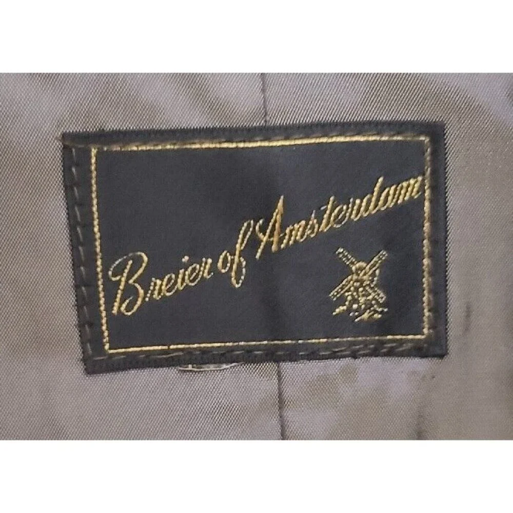 Vtg 70s Breier Of Amsterdam Women's Long Suede Jacket Brown Embroidered Sz Small - Picture 12 of 15